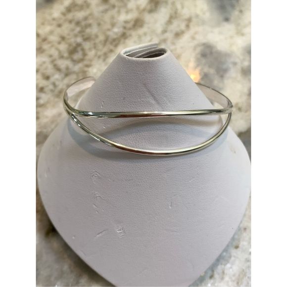 Sterling Silver Cuff Bracelet with Split Design in Center #mothers day - Picture 1 of 3